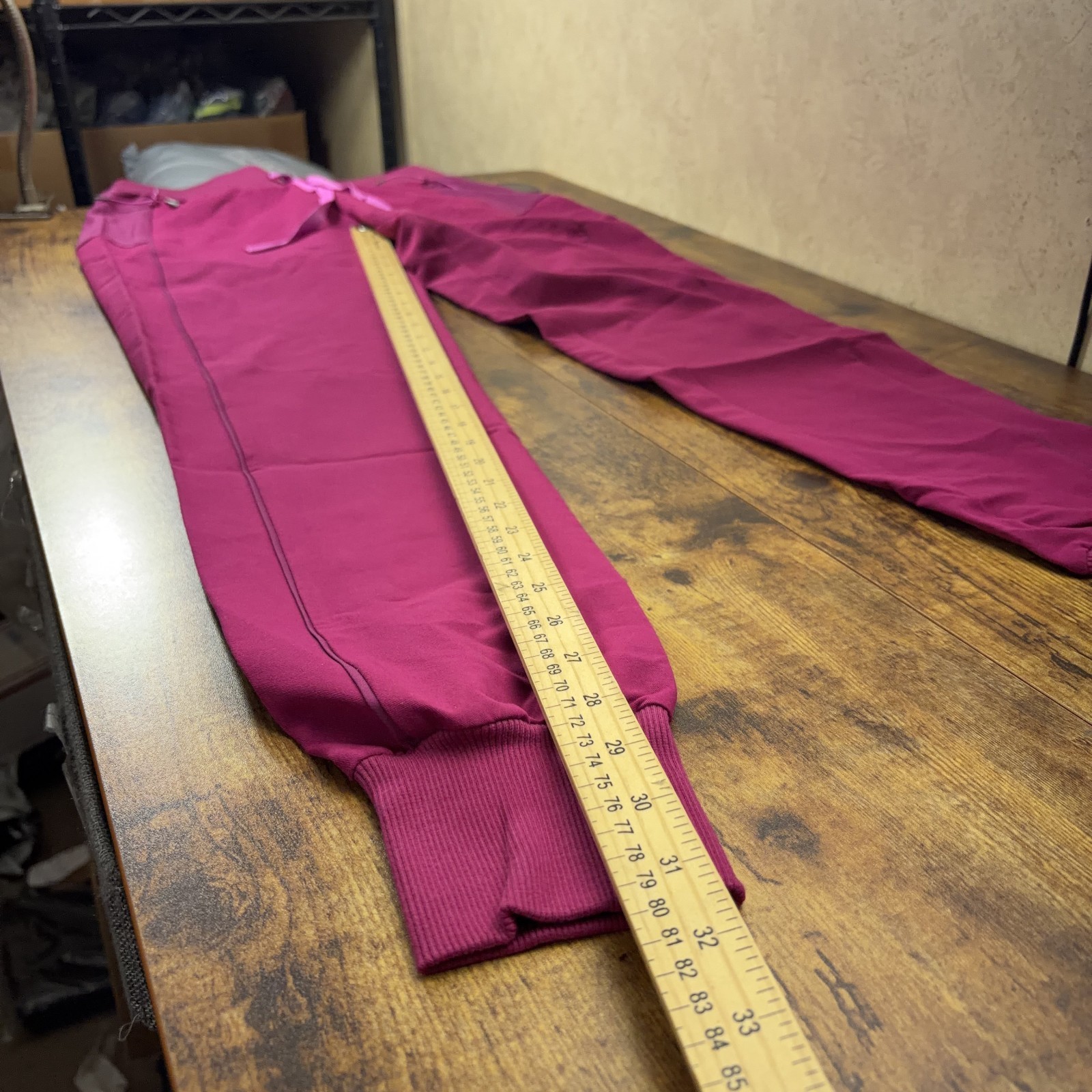 Figs Scrub Jogger Pants Boston Slim Womens Size XXS TALL Dark Magenta DKM