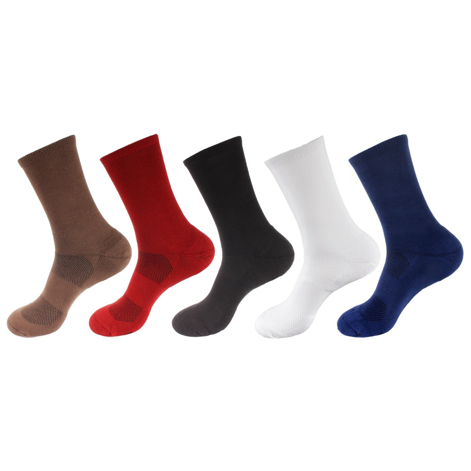 BambooMN – Men’s Rayon from Bamboo Supported Toe and Heel Crew Socks – 4 Pair