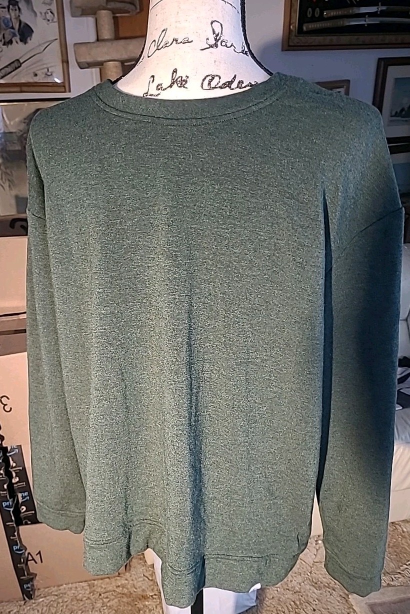 ORVIS WOMENS GREEN PULLOVER SWEATER XL PRE-OWNED EXCELLENT