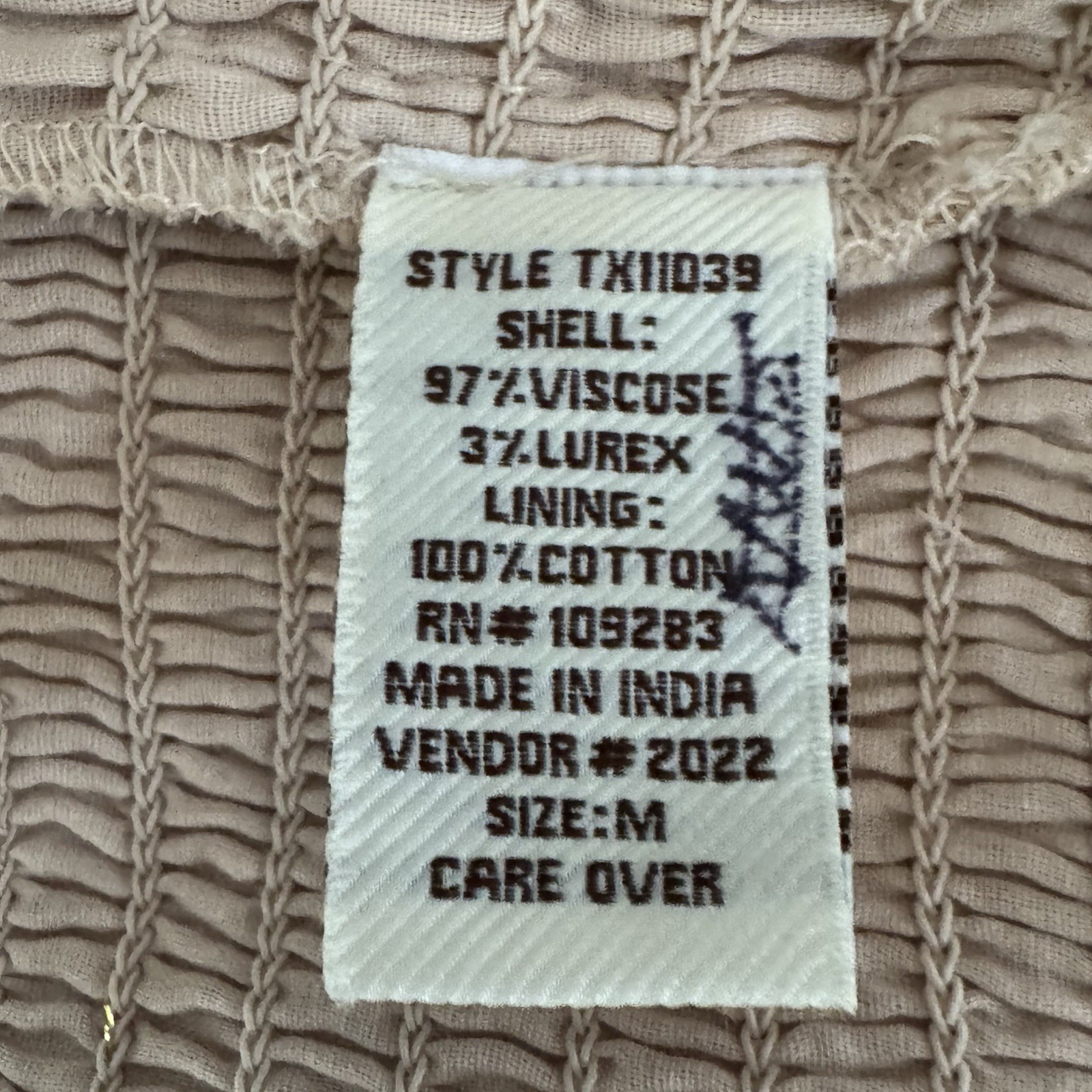 NWOT Surf Gypsy Sleeveless Smocked Halter Neck Cropped Top Beige Women’s Size M