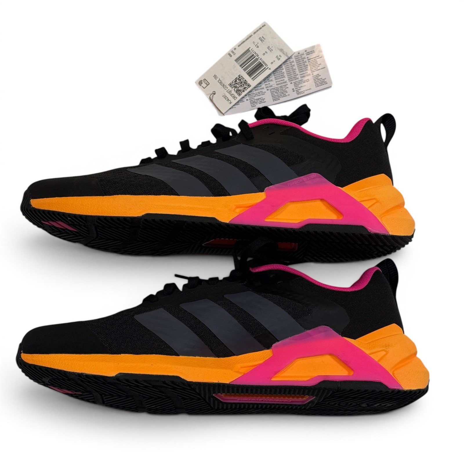Adidas Mens Dropset Control Training Shoes Black Orange Pink KJ4207 Size 9.5 NEW