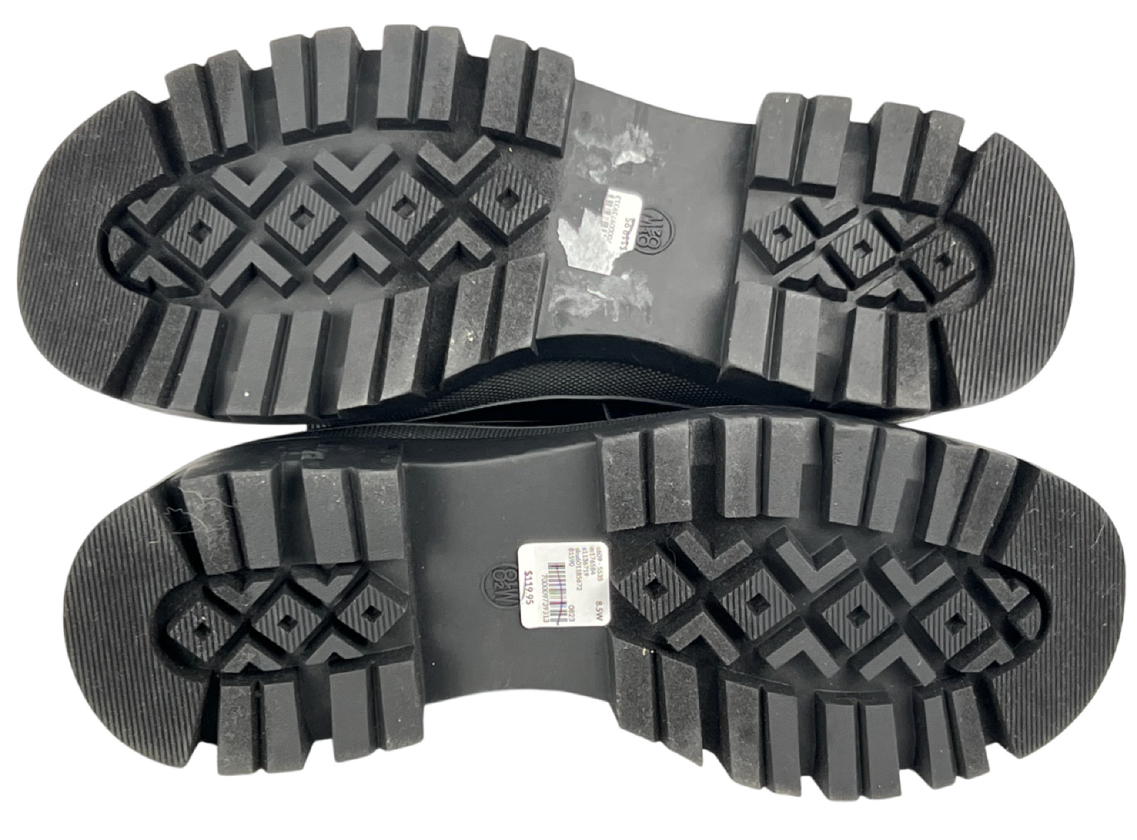 NEW LANE BRYANT BLACK ELASTIC GORE SUPER LUG PULL ON PLATFORM BOOTIE BOOTS 8.5W