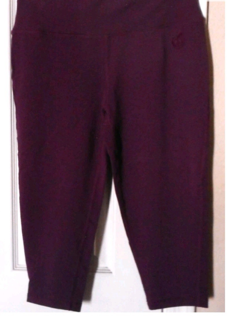 Green Apple L Purple Capri Short Bamboo Blend Leggings