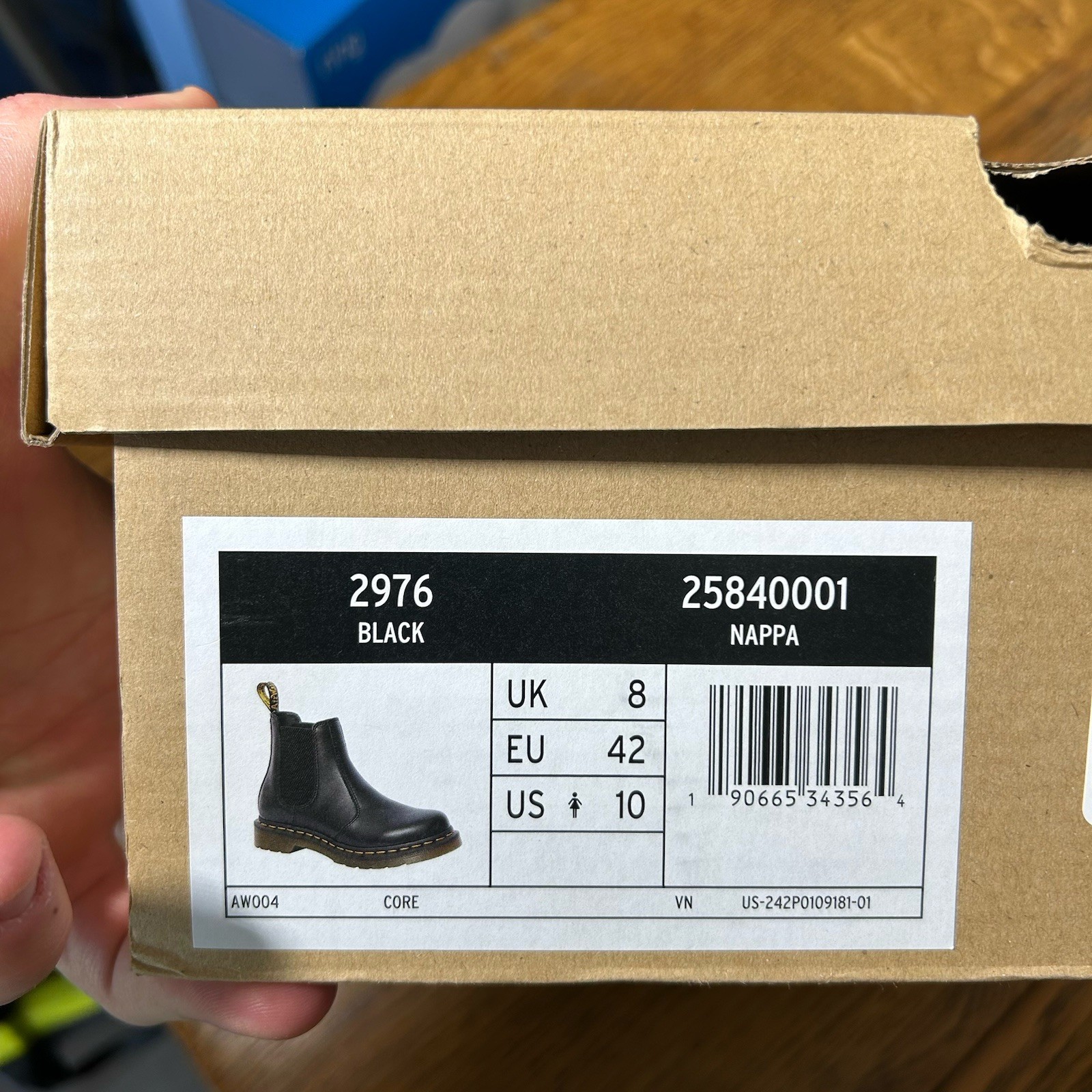 Dr Martens Womens Size 10 Black Leather Nappa 2976 Slip Resistant Chelsea Boots