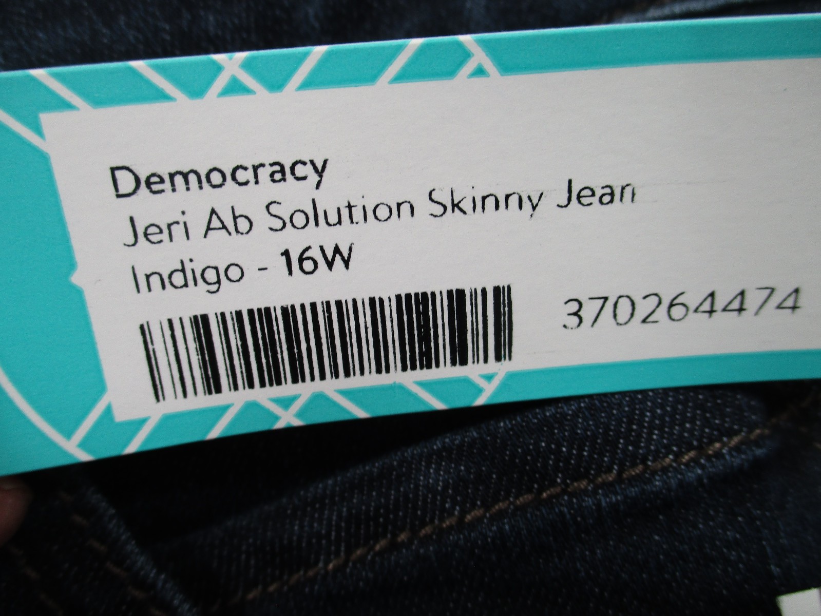 -NWT Democracy “Ab” Solution Booty Lift Jegging Women’s Jeans Indigo Sz 16W