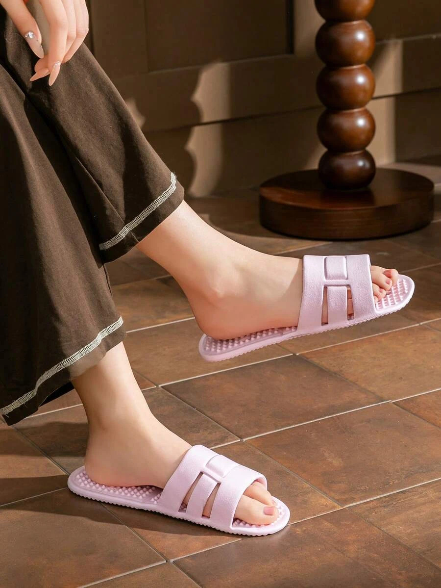 Foldable Travel Slippers Women Quick Dry Non Slip Shower Shoes
