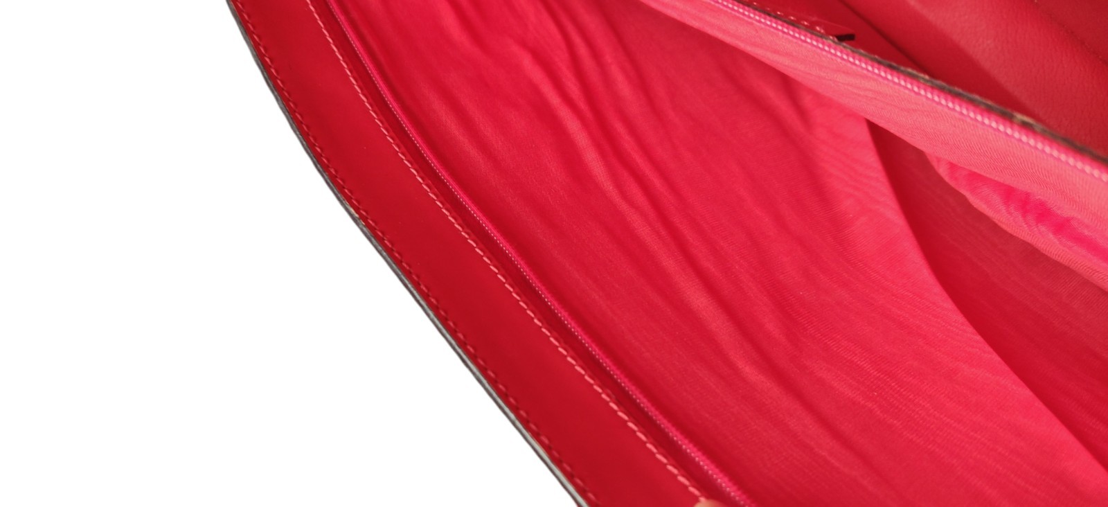 Vintage 1996 Celine Briefcase Red Leather Silver Folder Bag MC96 Luxury