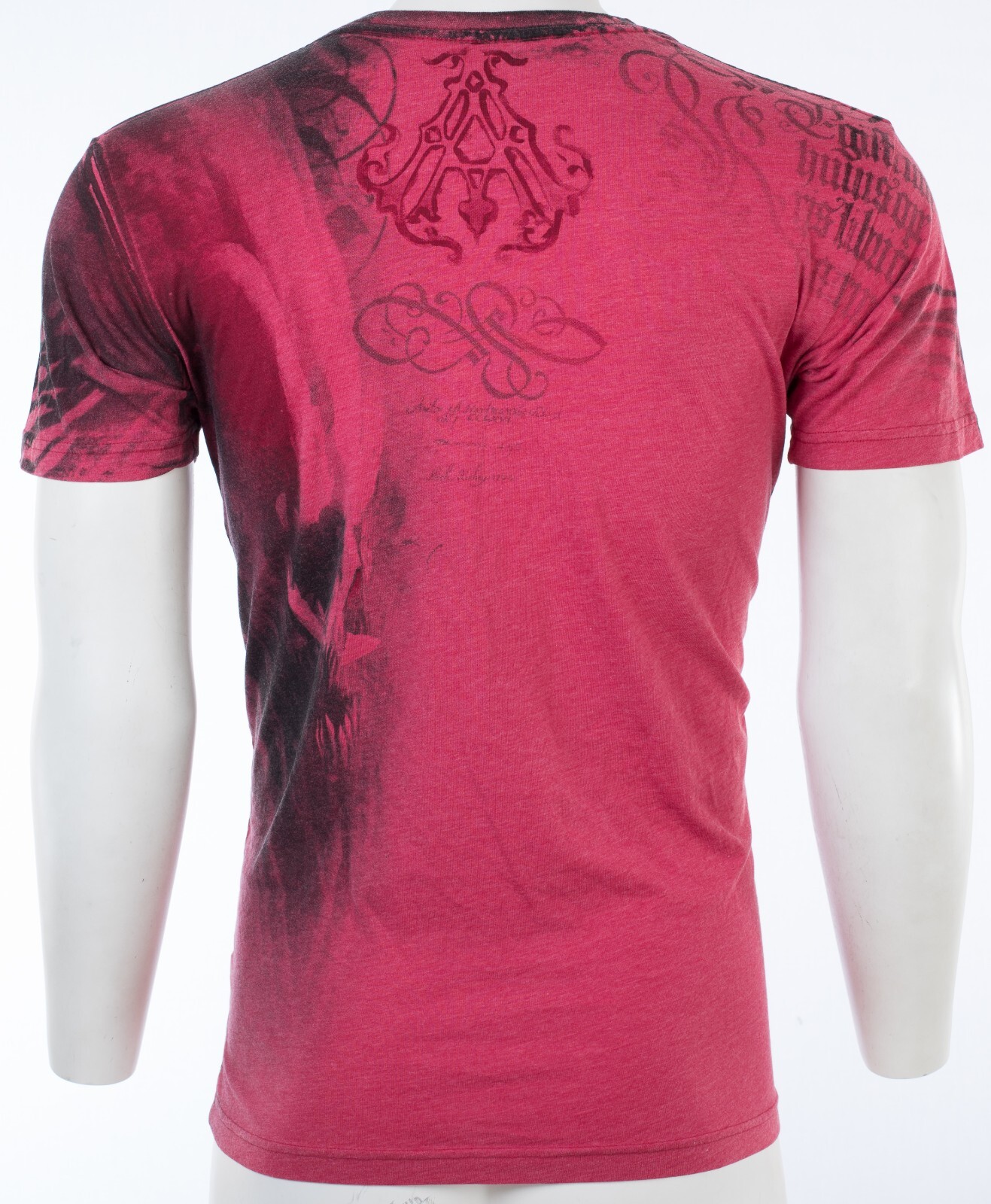 ARCHAIC by AFFLICTION Red NIGHTWATCHER Short Sleeve Slim Fit Y2K T-shirt NWT