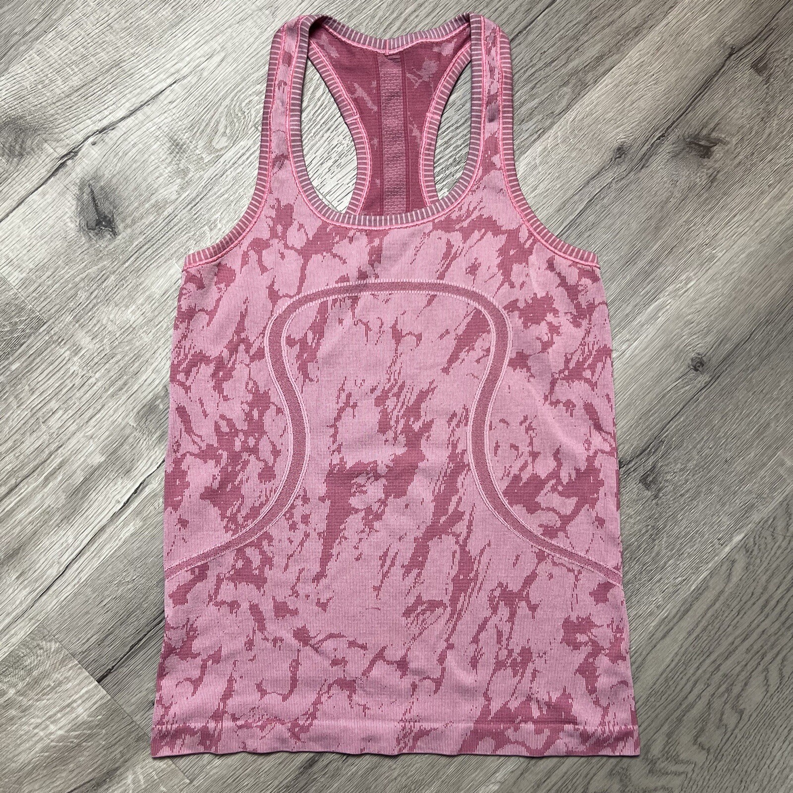 Lululemon Heathered Raspberry Glo Light Print Swiftly Tech Racerback Tank Top 6