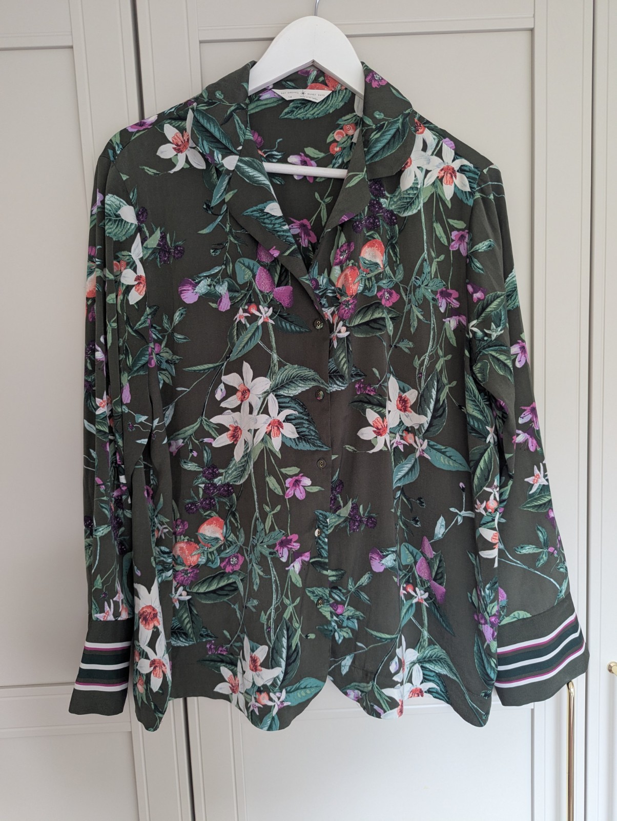 Marks & Spencer M&S Day Dreams Botanical Floral Pyjama Loungewear Set Size UK 14
