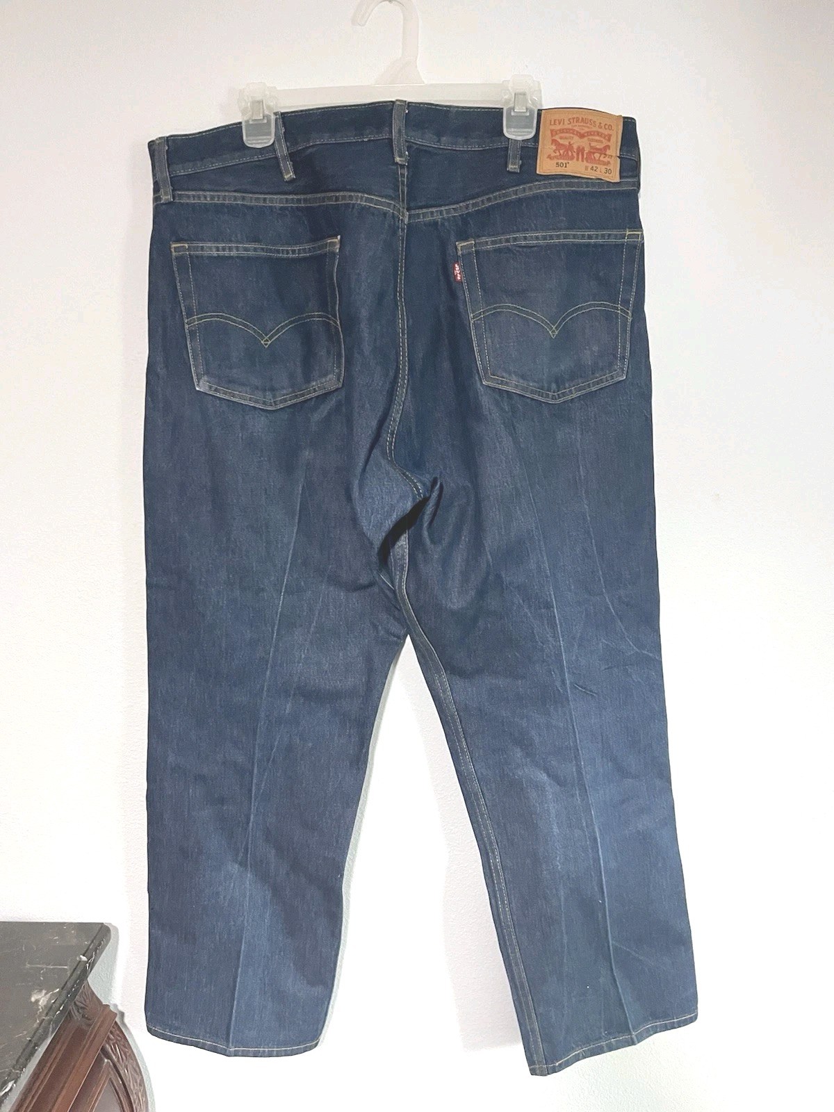 Levi’s 501 Jeans Blue Button Fly Shrink To Fit Men 42×30