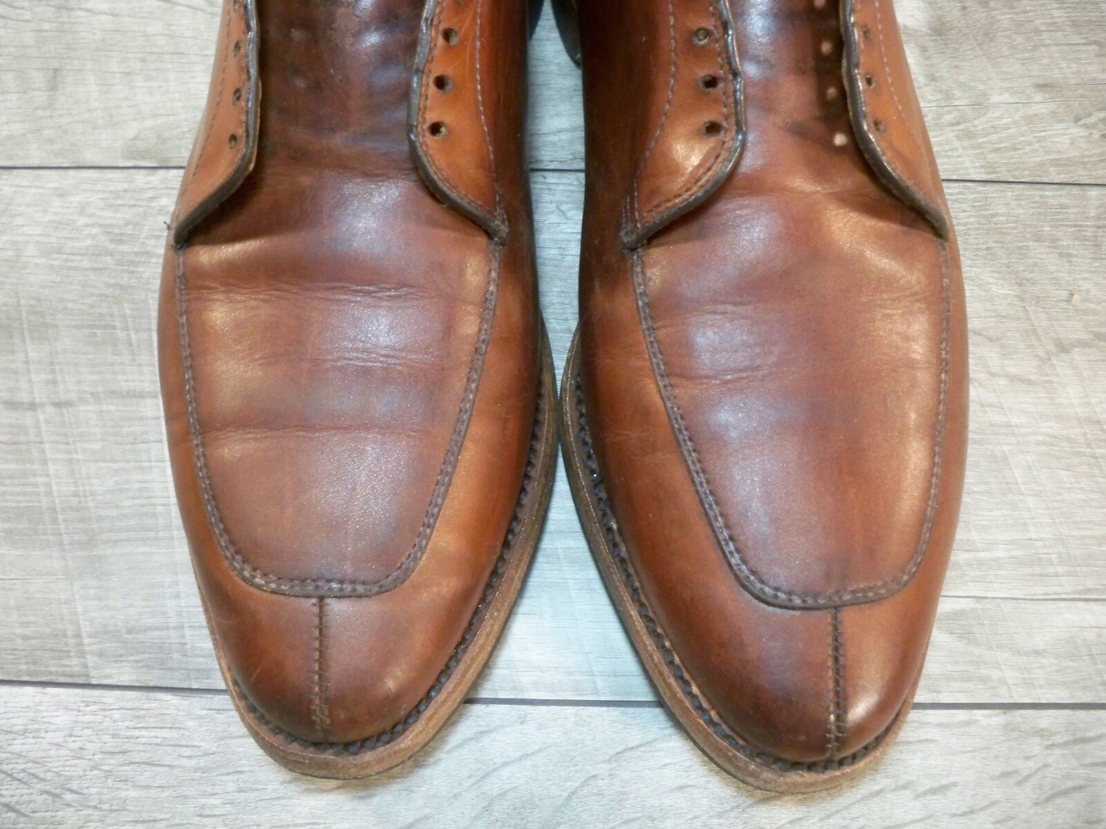 Mens Allen Edmonds Delray Lace Up Leather Bench Welt Dress Oxfords Shoes 8.5