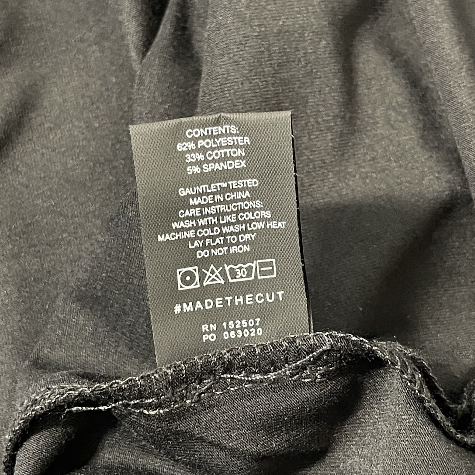 New Cuts Clothing Split Hem Long Sleeve Henley T-Shirt Men Size M Stretch Black