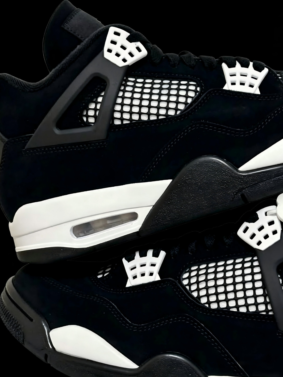 Jordan 4 Retro “White Thunder” Men’s Mid-Top Basketball Shoes US 7-12