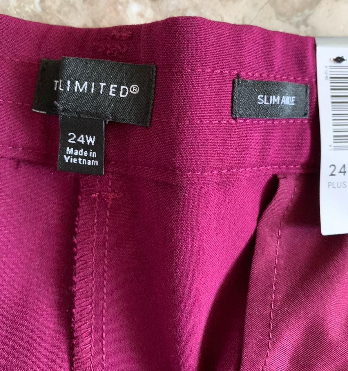 The Limited 24W Wear To Work Pant Mid Rise Plum Modern Tailored Fit Slim Ankle
