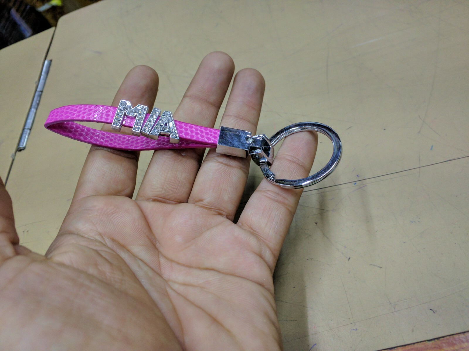 Personalize Key ring Key Chain With Your Name Diamond Letters As Show In Picture