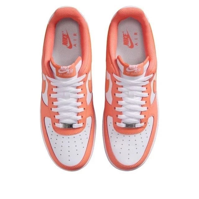 Nike Air Force 1 FJ4146-127 White Orange Leather Sneakers For Men Women
