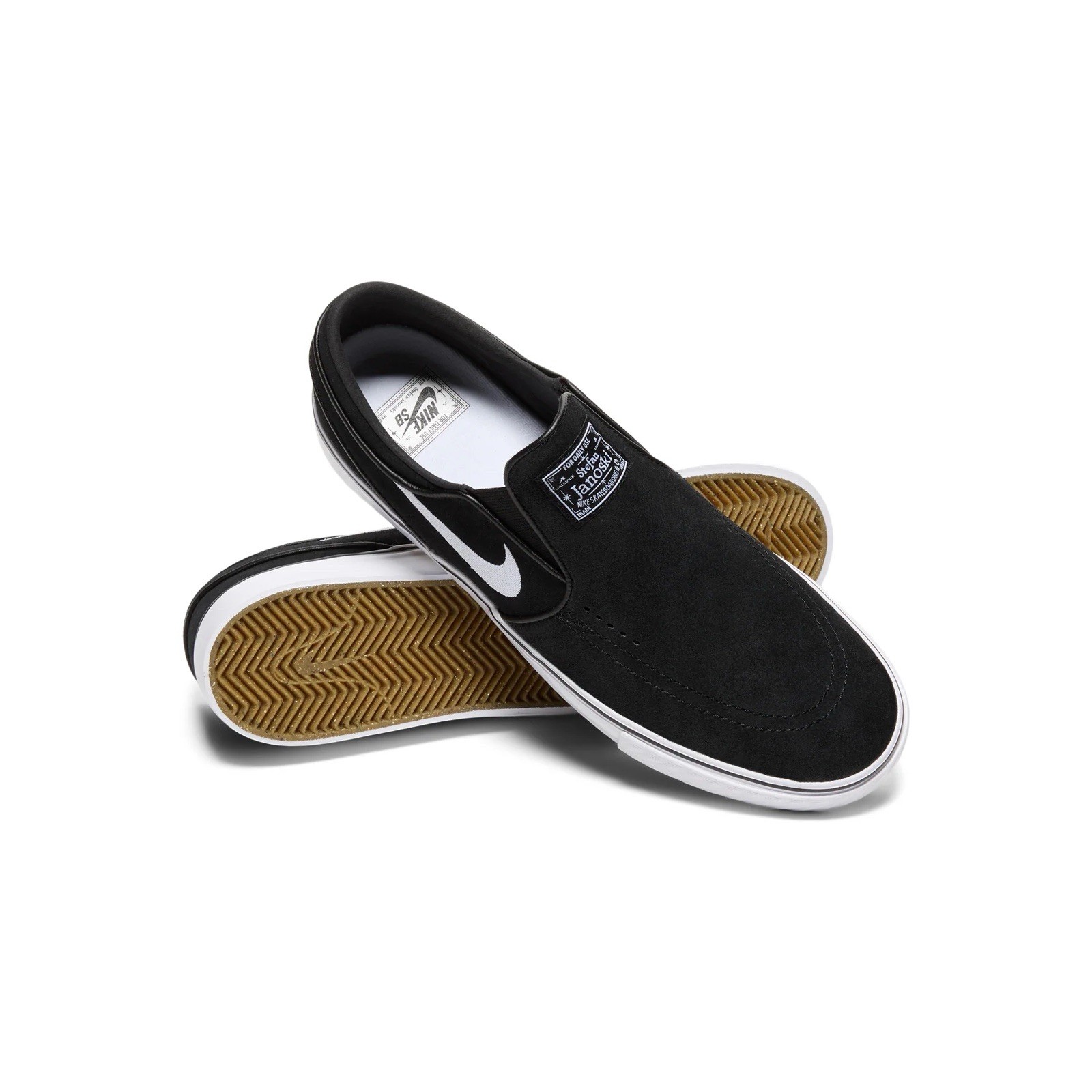 Size 11.5- Nike Zoom Stefan Janoski+ Slip SB Black White Men’s Shoes FN5893 001