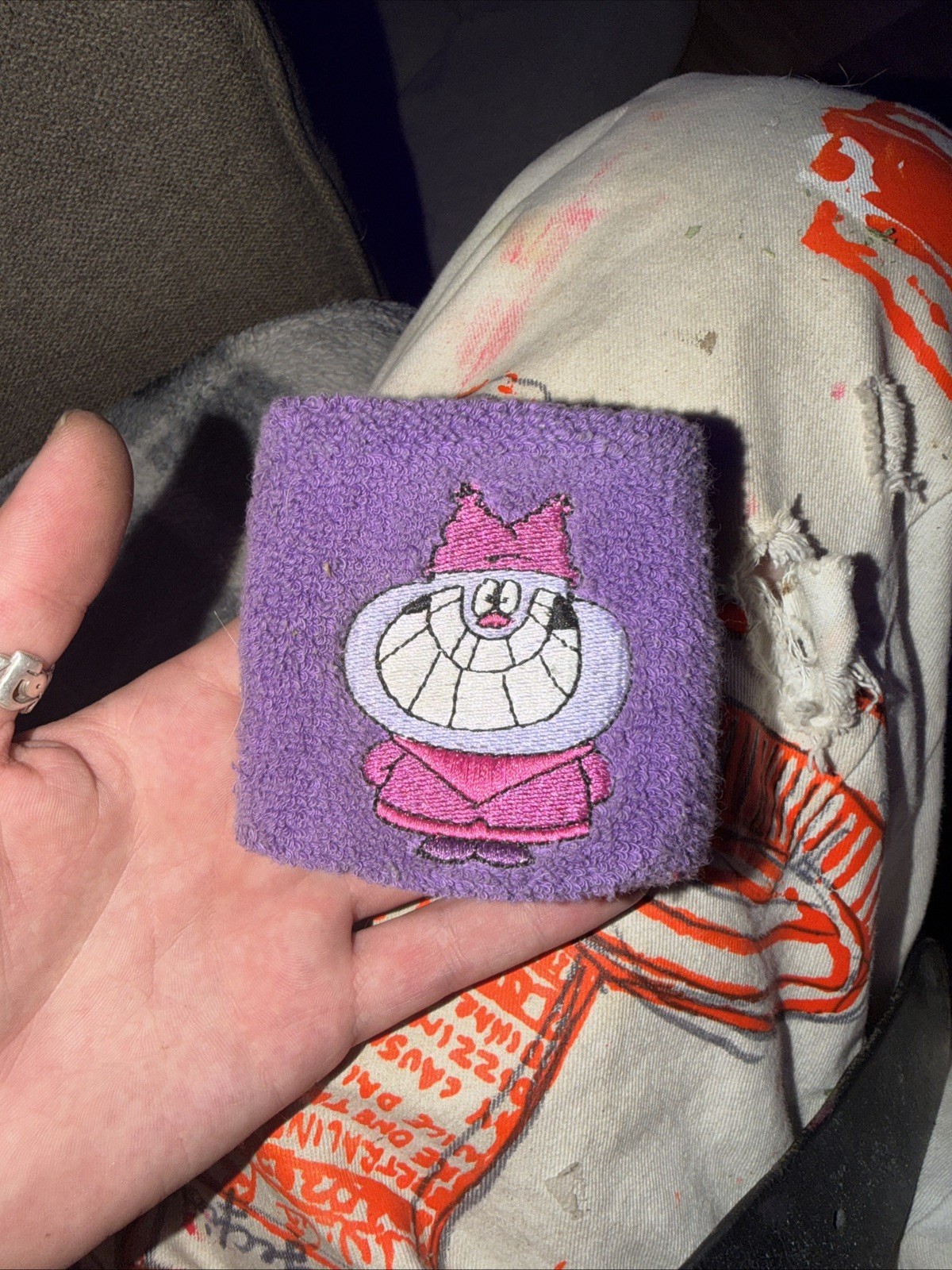 CARTOON NETWORK CHOWDER EMBROIDERED Wrist Band ULTRA RARE MERCH HARD TO FIND!!