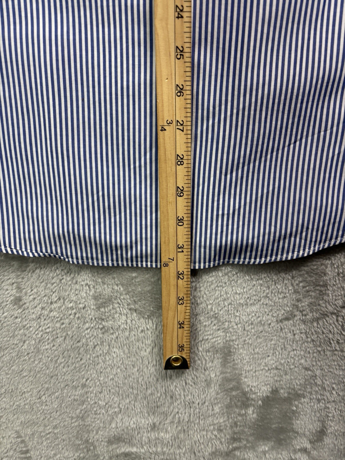 Ralph Lauren Custom Fit Shirt Mens XL Blue White Stripe Button Down