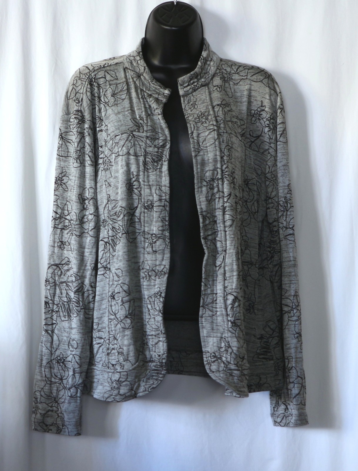 CHICO’S TRAVELERS Silver Clsrlss Jckt 46 In Chst 24 In Lng Sz 3 (XL) EXC