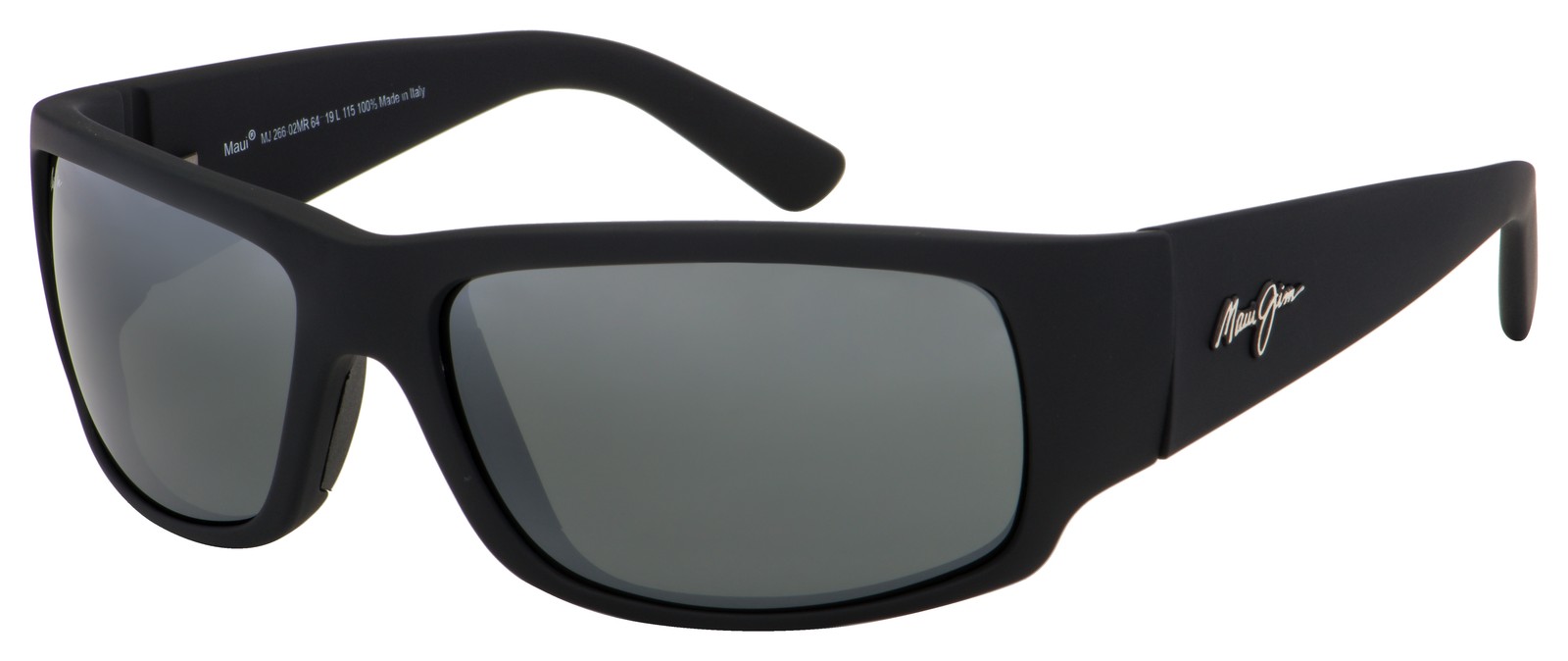Maui Jim Unisex World Cup 64mm Matte Black Rubber Polarized Sunglasses 266-02MR