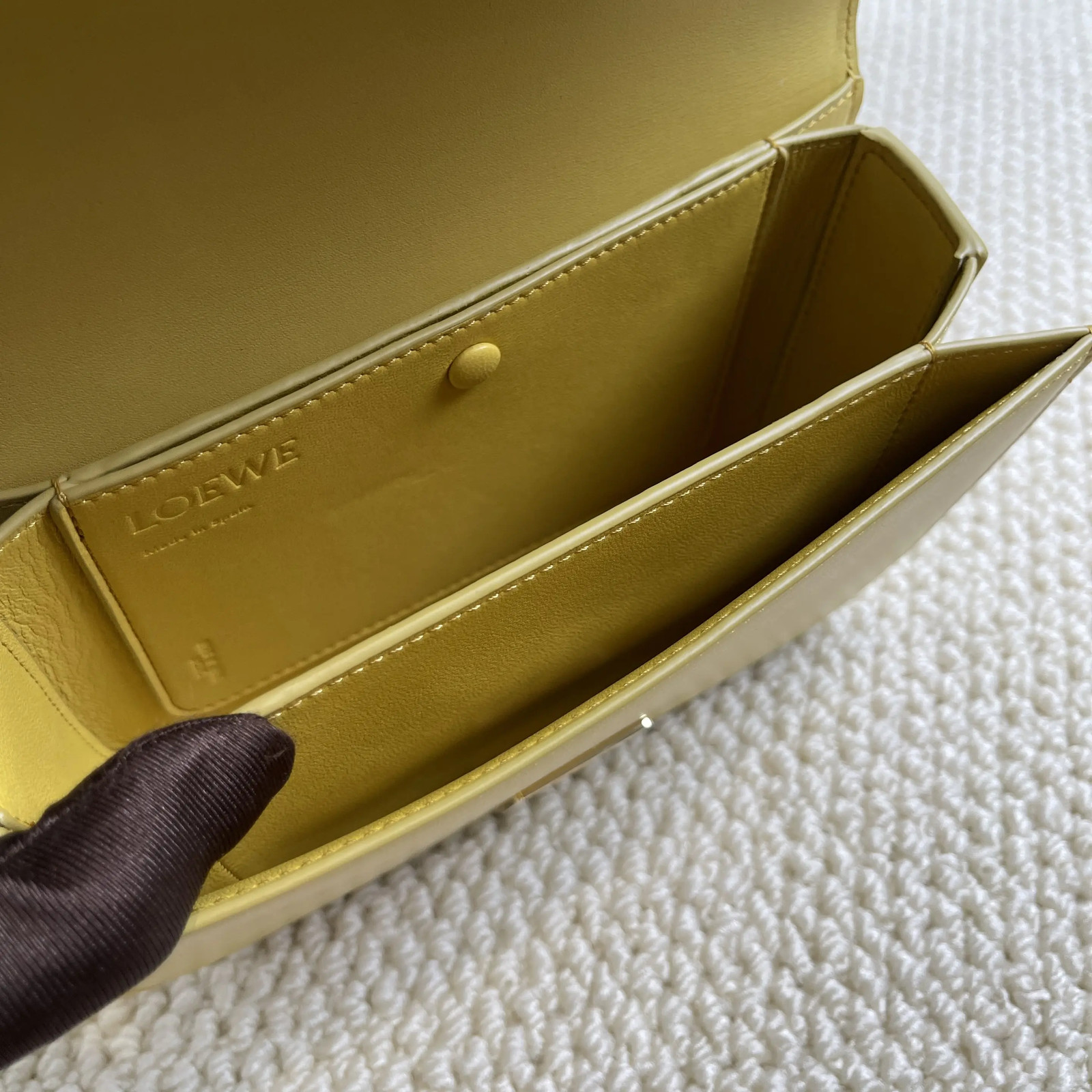 Loewe Goya Leather Yellow Glaze Small Shoulder Bag