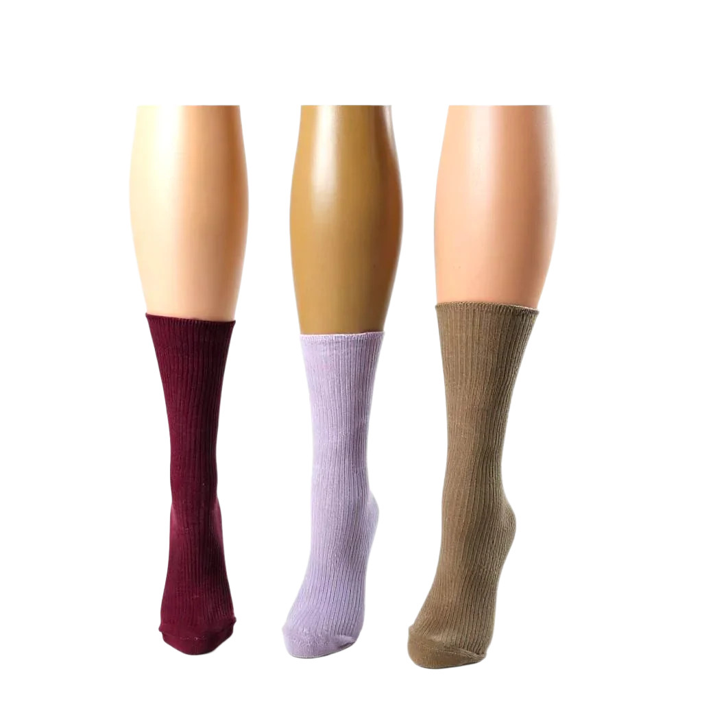 Sierra Socks Diabetic/Arthritic Rayon from Bamboo Soft Crew Comfort Top Socks