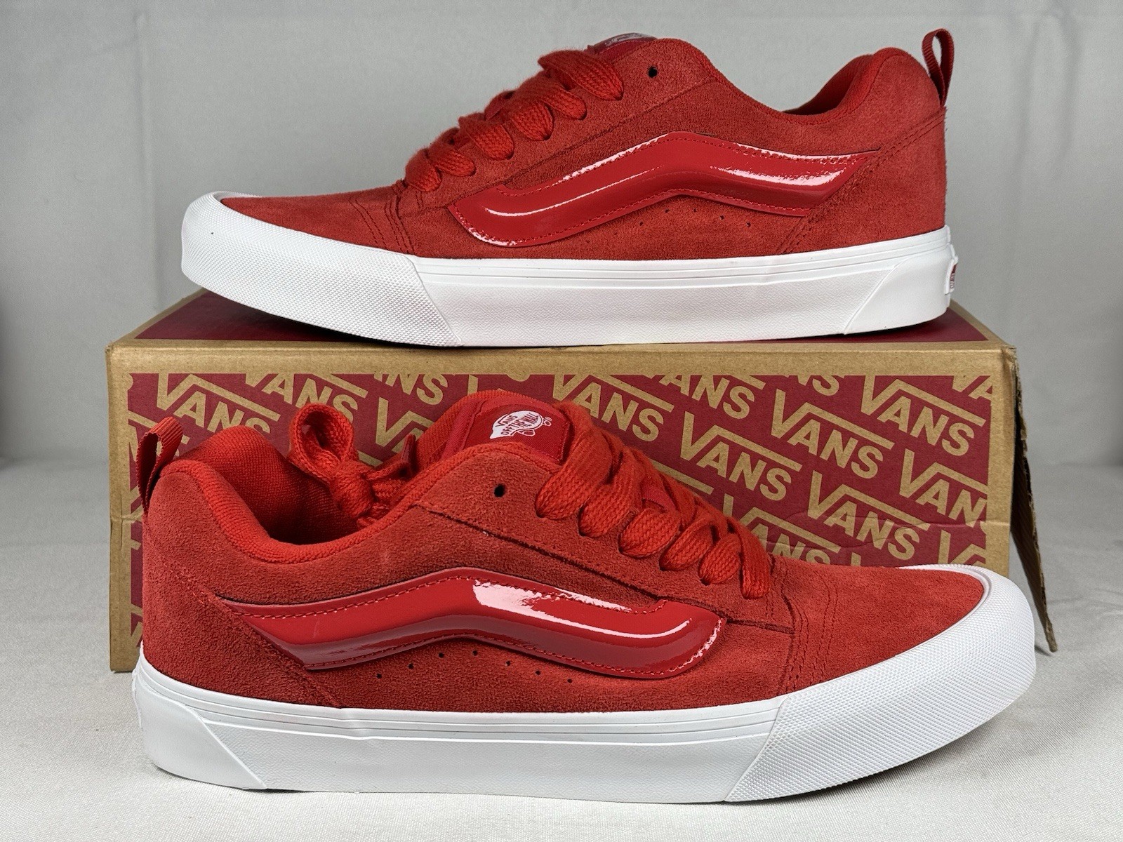 Vans Knu-Skool Suede Patent – Racing Red Men’s Size 11.0
