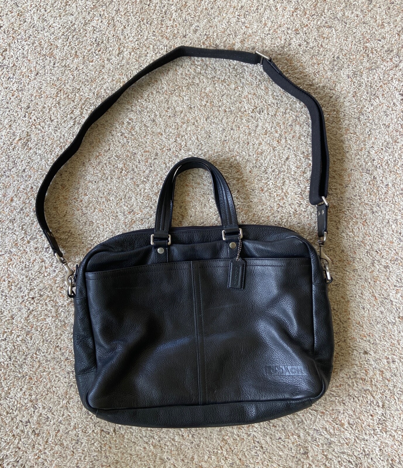 Genuine Coach Camden Leather 2 Way Zip Top Business Bag Large Capacity – MINT