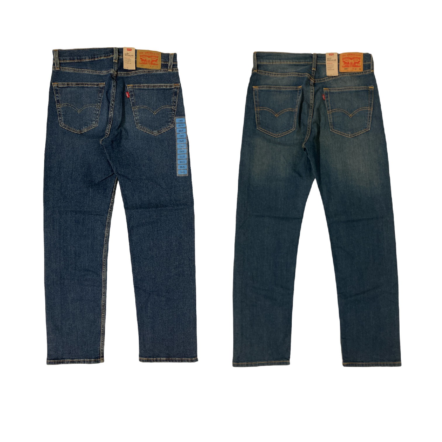 Levi Men’s 505 Regular Fit Straight Leg Stretch Jeans