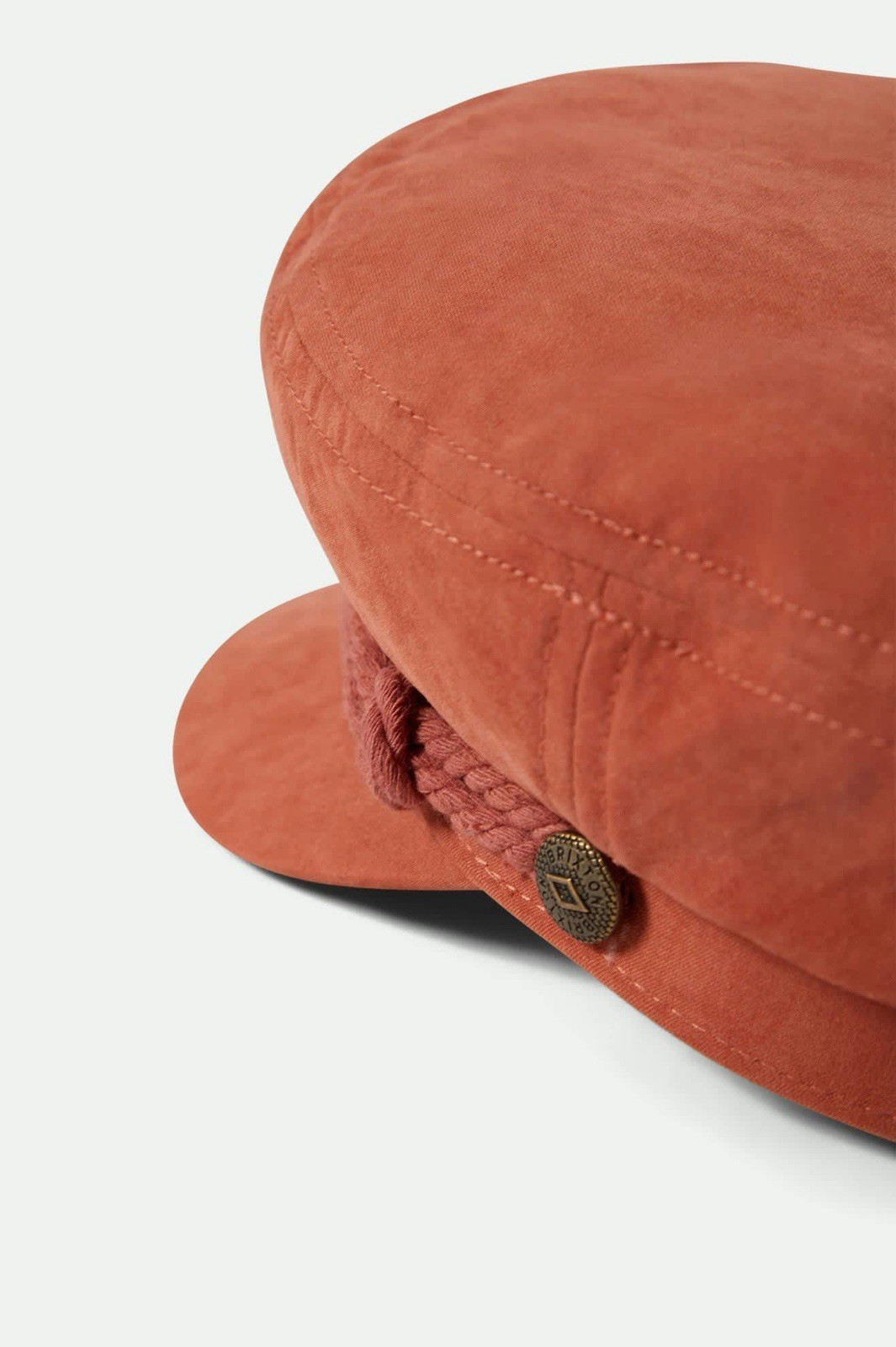 Brixton Mariner’s Cap Solid Terracotta Satin Hat Size S
