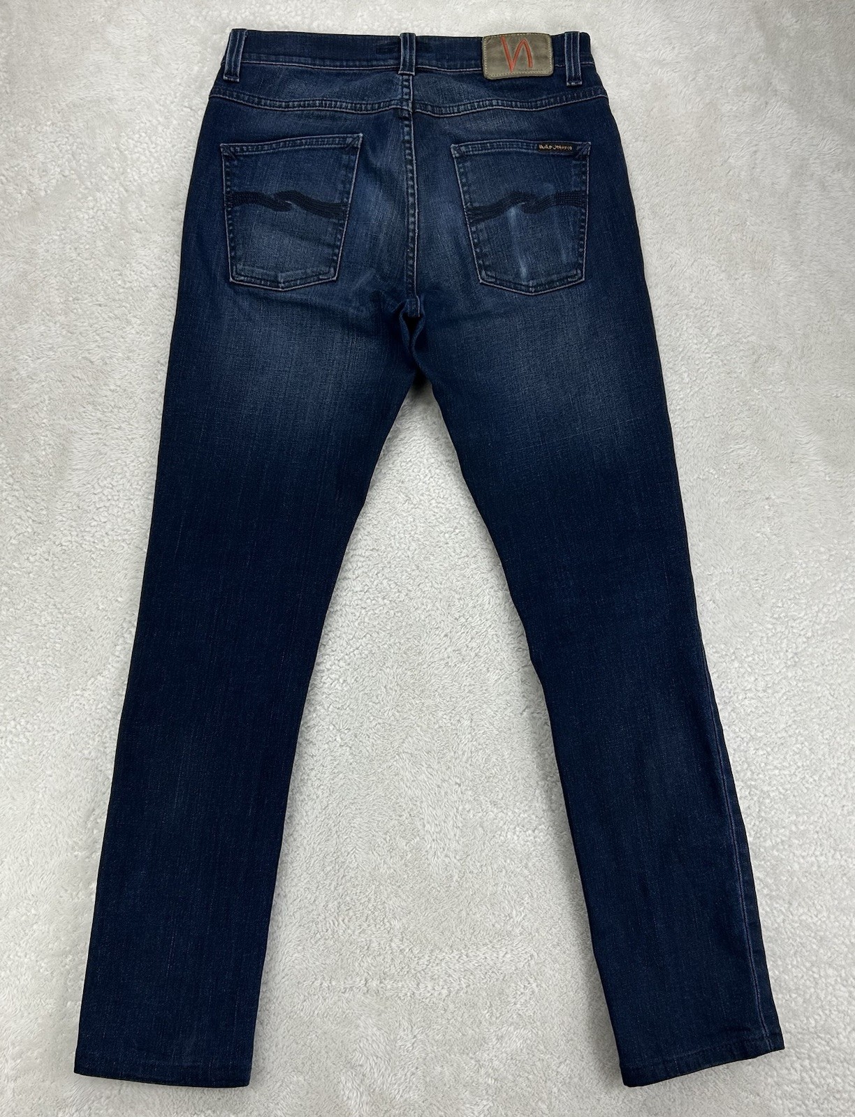 Nudie Jeans Lean Dean Mens 30×29 Deep Sparkle Skinny Tag 30×32 “Read”