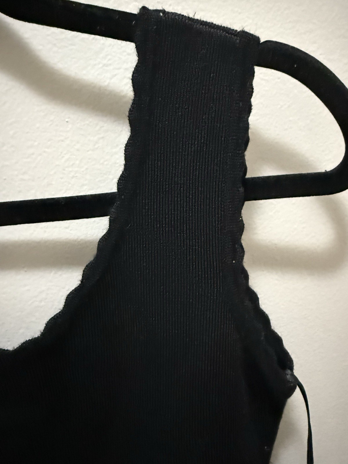 Aqua Black Ribbed Knit Bodysuit – Women’s Size M – Viscose Nylon Blend