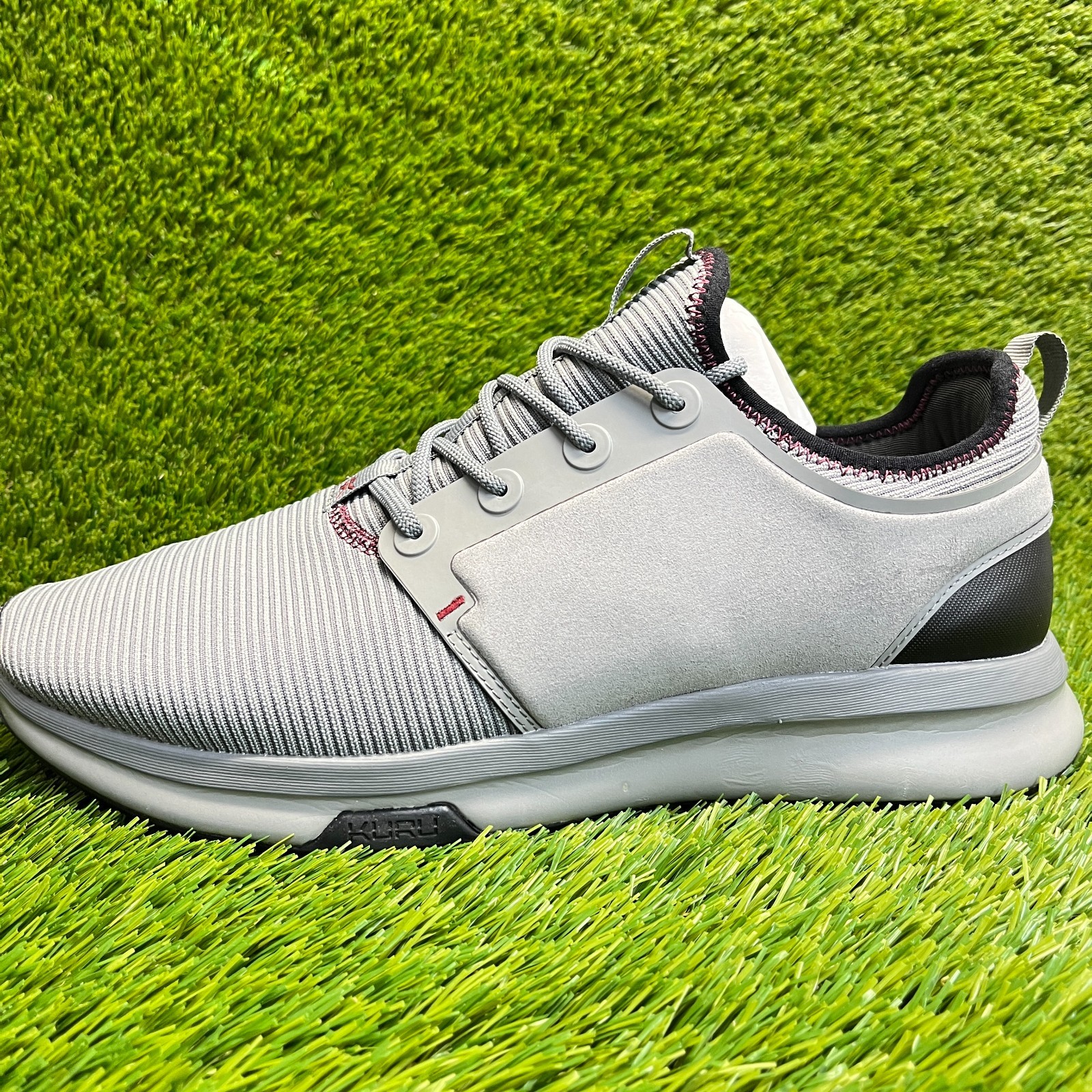 Kuru Atom Mens Size 12E Gray Black Athletic Running Walking Shoes Sneakers