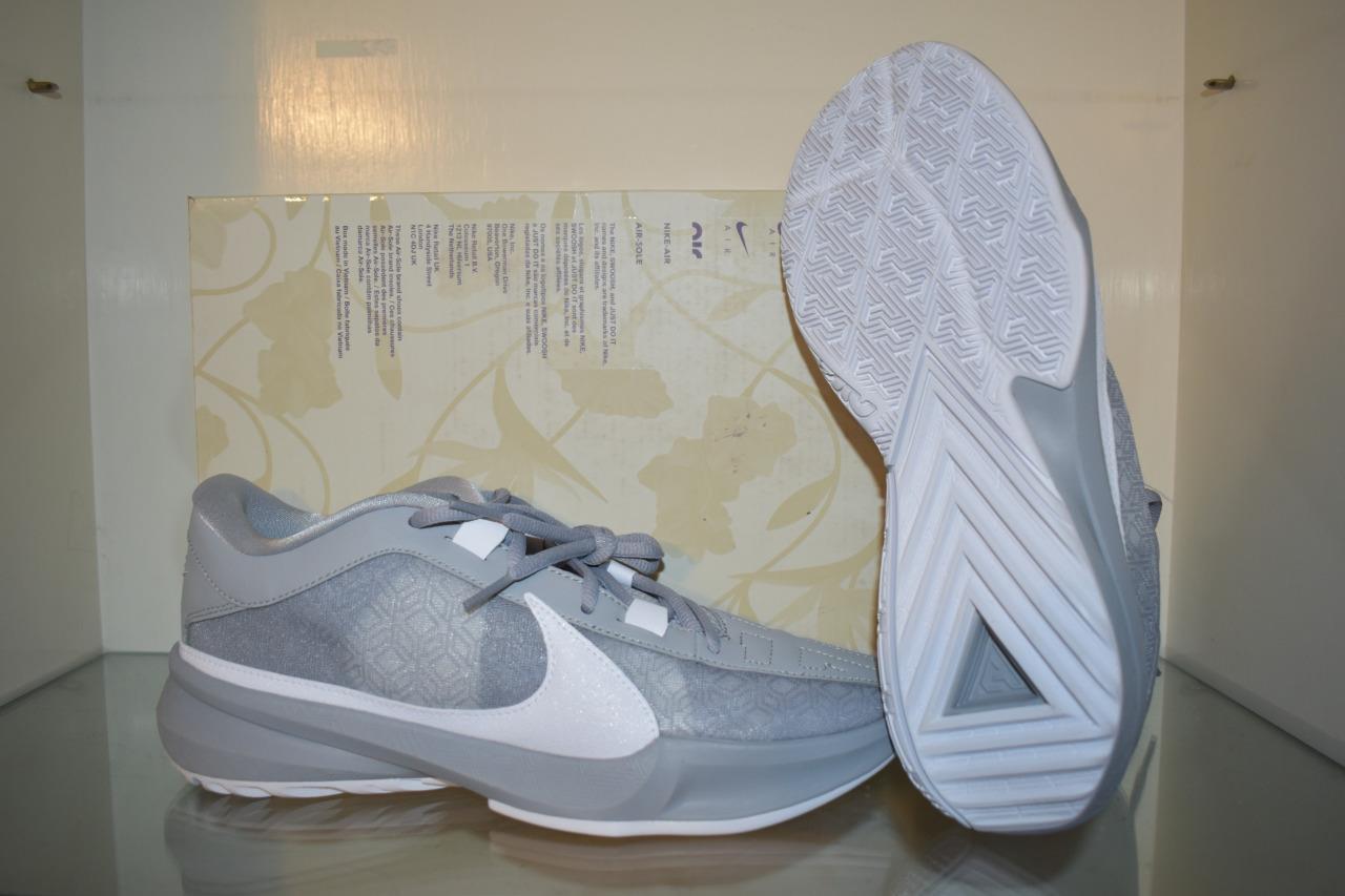 Nike Zoom Freak 5 Team Basketball Shoes DZ2946 002 Men 8/Women 9.5 Gray NIB