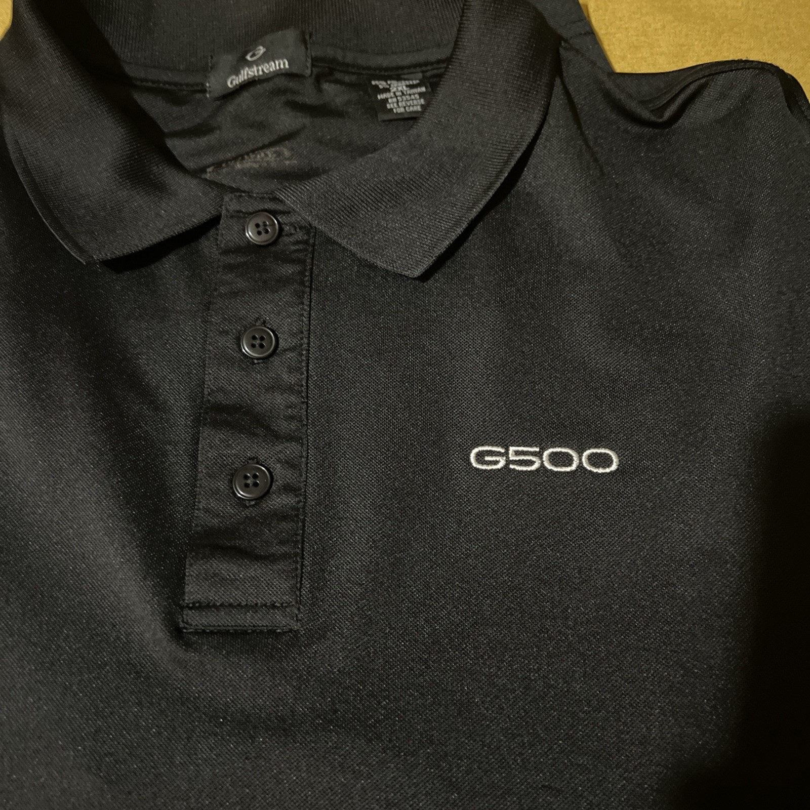 Aerospace G500 Shirt Polo Jet Gulfstream Men’s XL,2XL Black Logo Free Gift 🎁