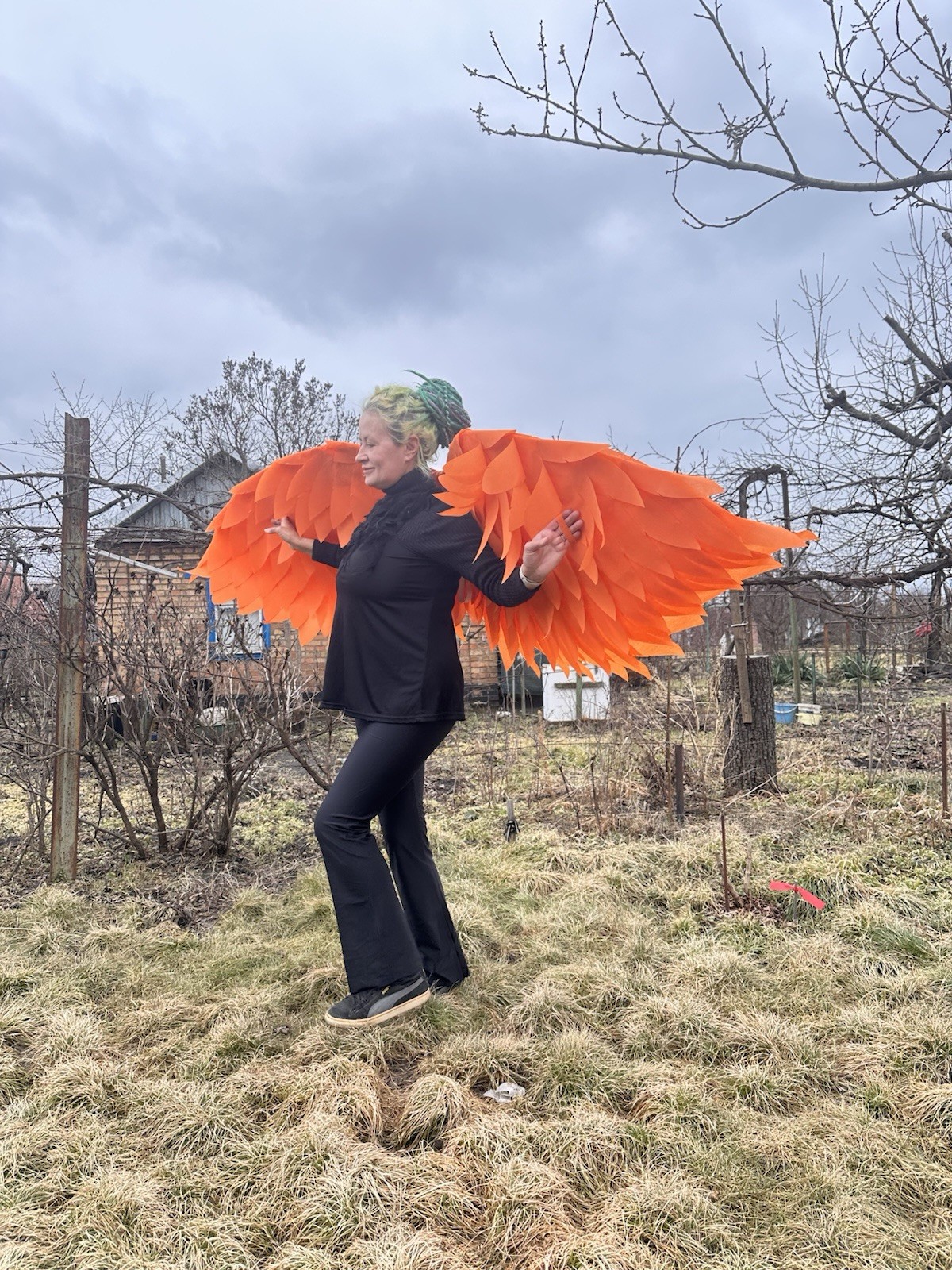 Fire Bird Wings Phoenix Wings Orange Angel Wings Costume