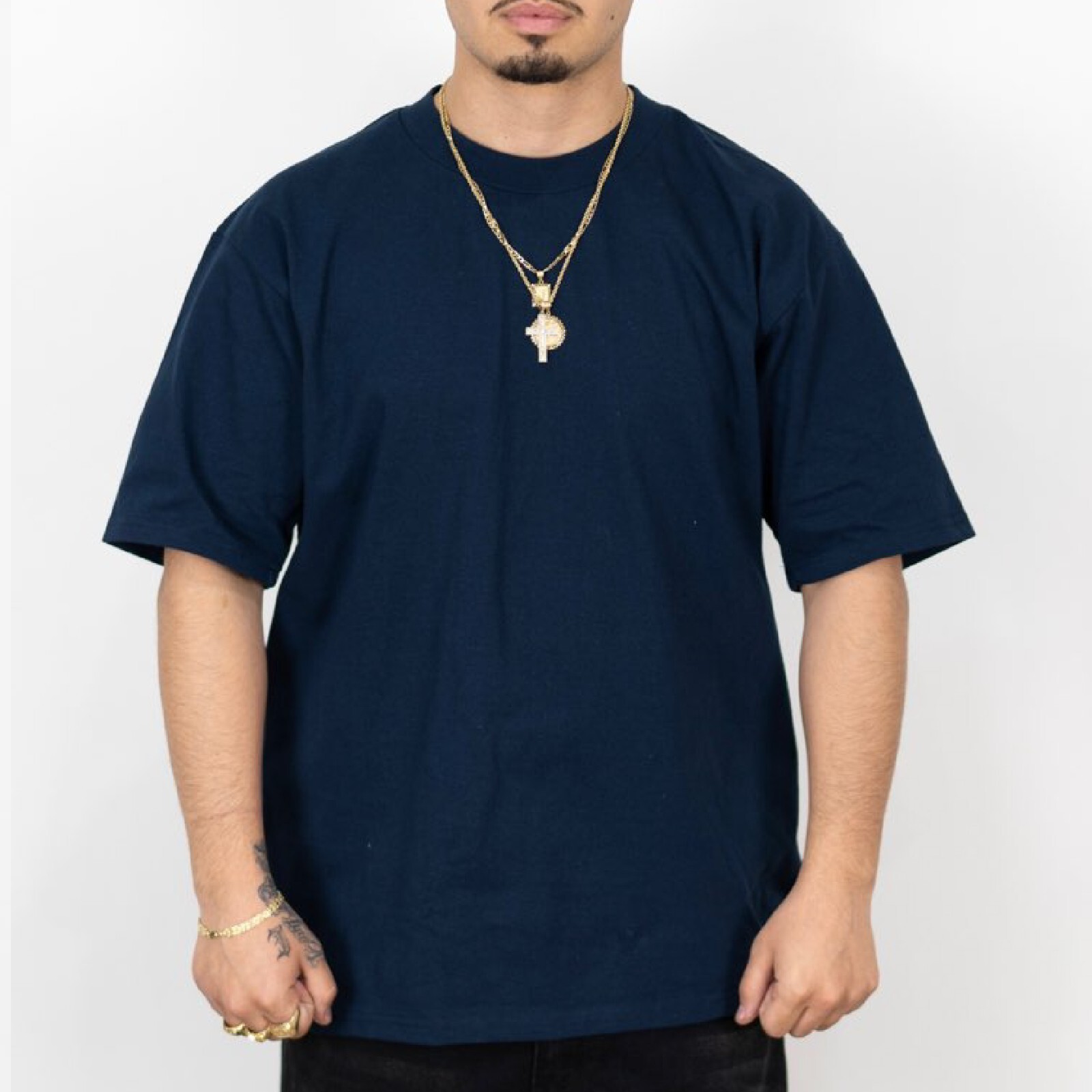 FB COUNTY MENS HEAVY HARD SHORT SLEEVE T SHIRTS HEAVYWEIGHT COTTON TEE SHIRT