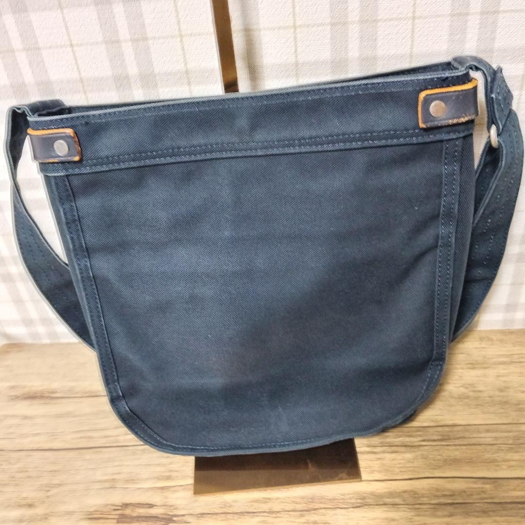 Porter Girl Naked Book Leather Shoulder Bag Navy Used 29x30cm