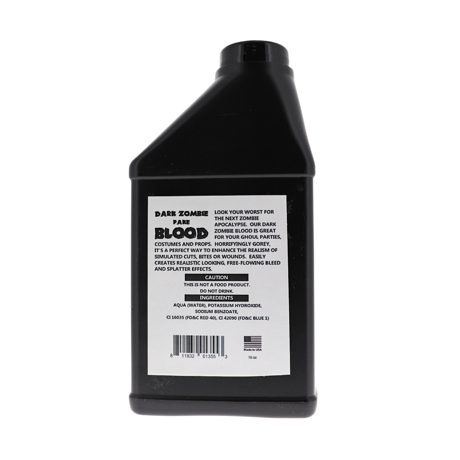 Dark Zombie Blood – 16 fl oz Bottle Ultra-Realistic Black Fake Blood Halloween