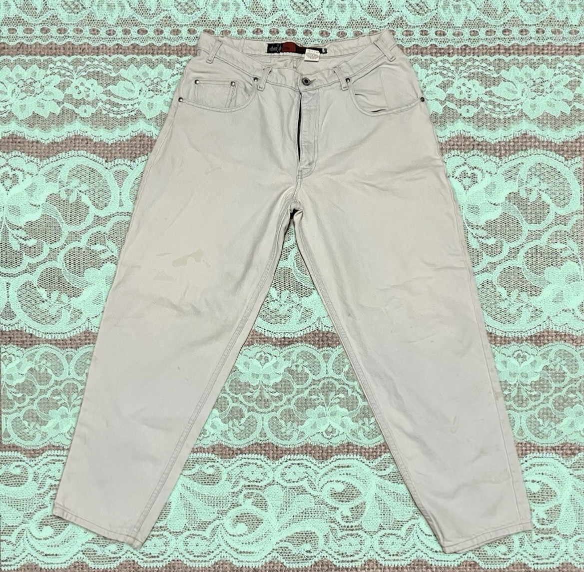 Levi’s Silvertabs Light Wash Plus Solid Denim Straight Leg Jeans 5-Pocket Zip
