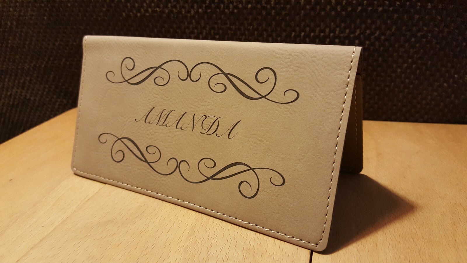personalized check book covers Monogrammed bank wallet checkbook Leather
