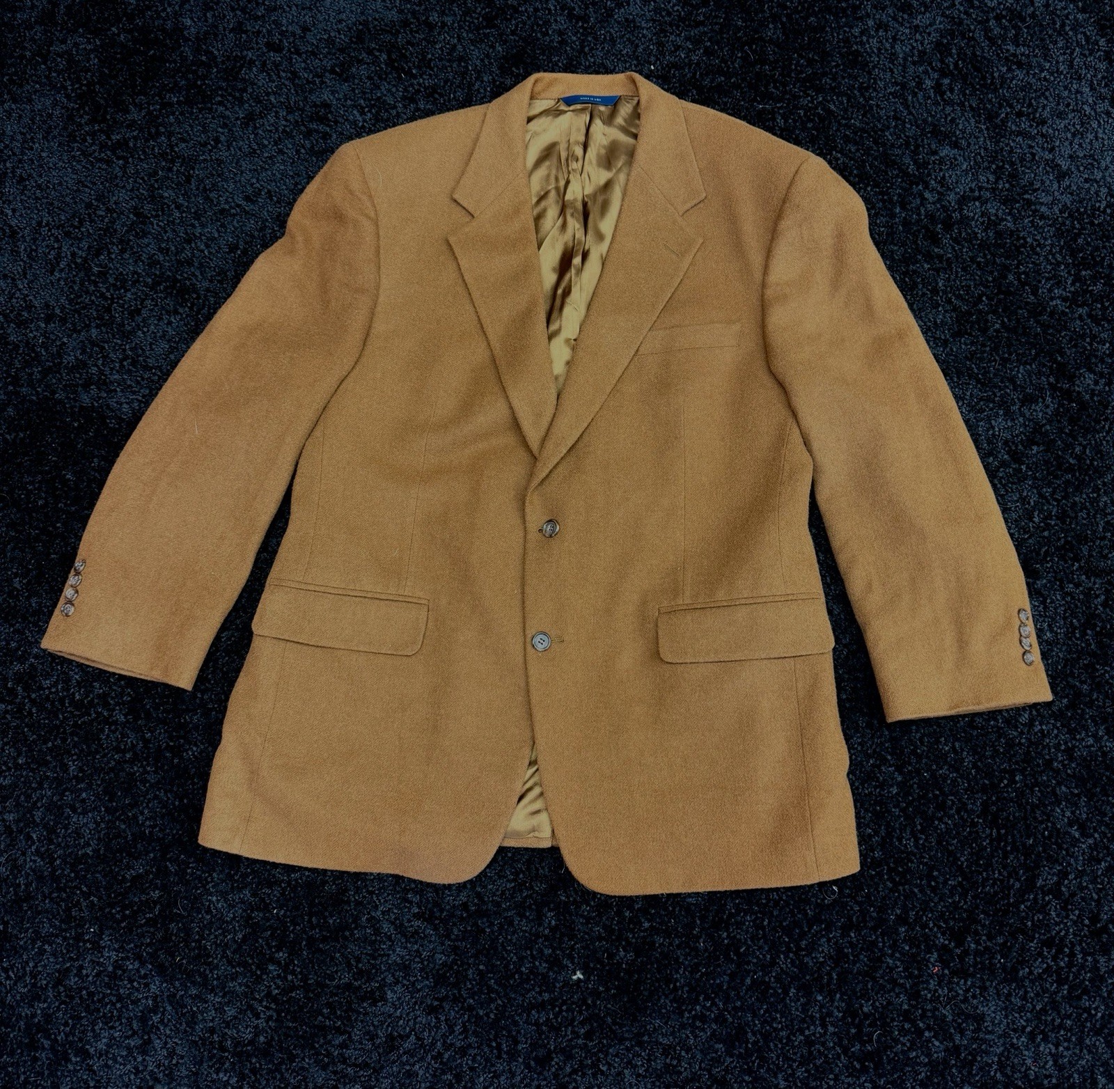 Vintage Brooks Brothers Camel Hair Blazer Union Made In The USA Dark Academia