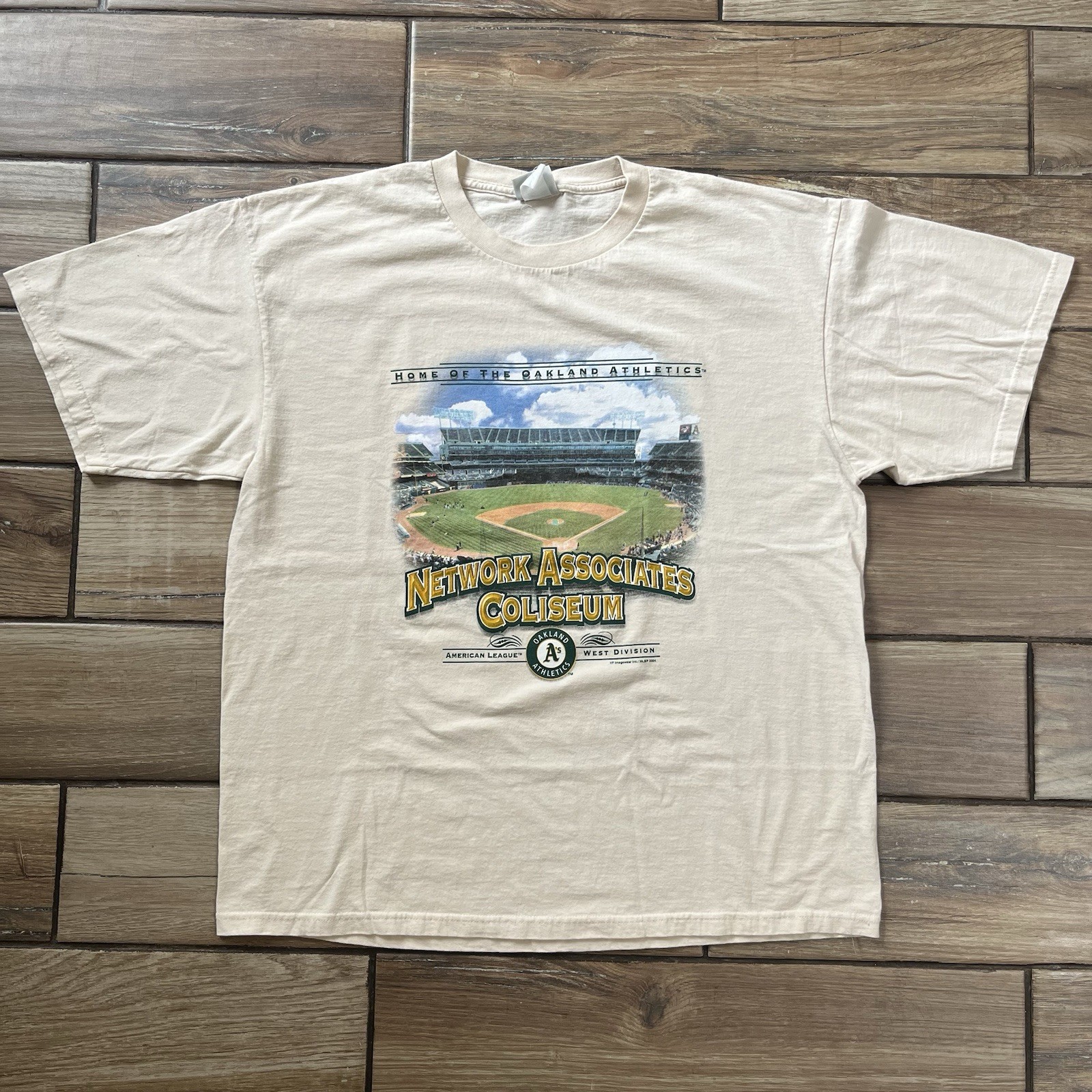 Vintage Oakland Athletics A’s Network Associates Coliseum Lee Sport Size XL