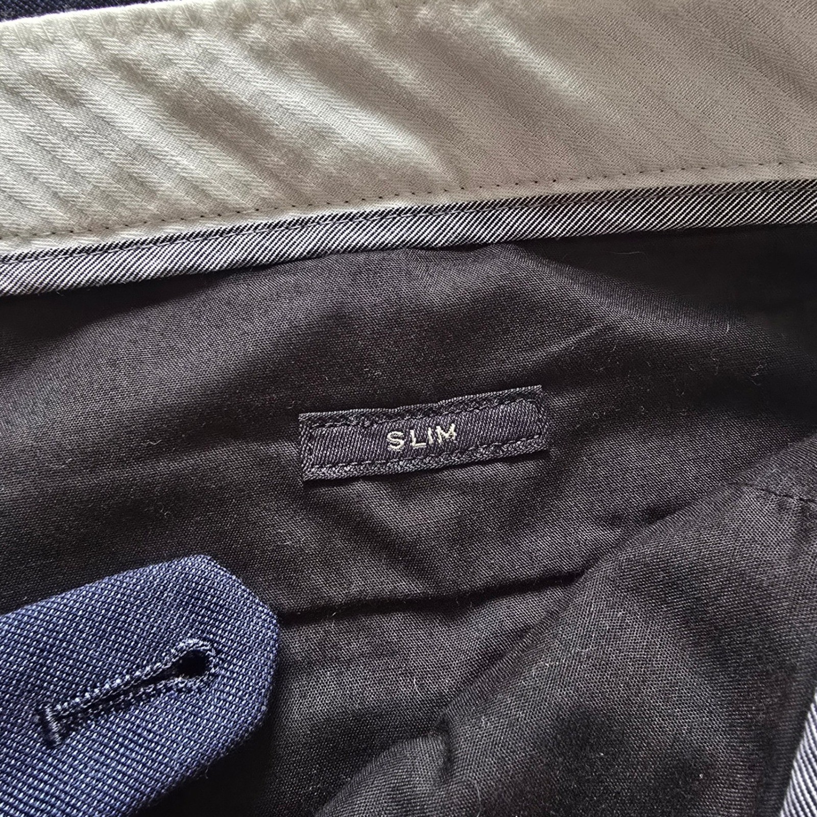 J.Crew Bowery Slim Fit Navy Blue 100% Wool Dress Pants Mens 34×34