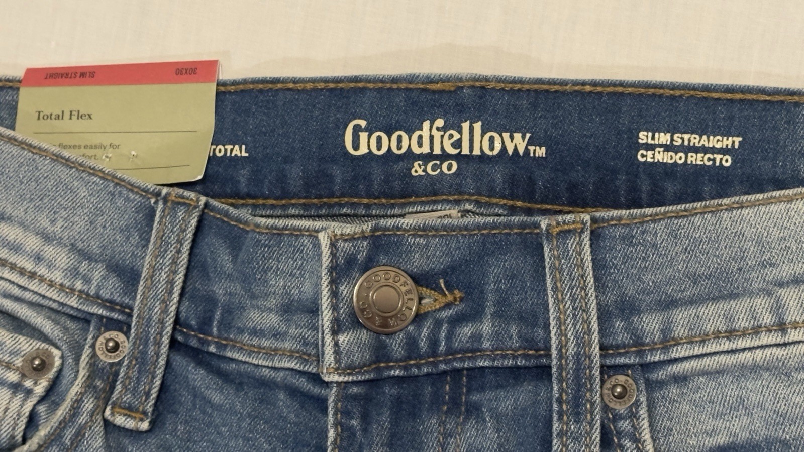 NWT Goodfellow & Co Men’s 30×30 Slim Straight Total Flex Stretch Jeans