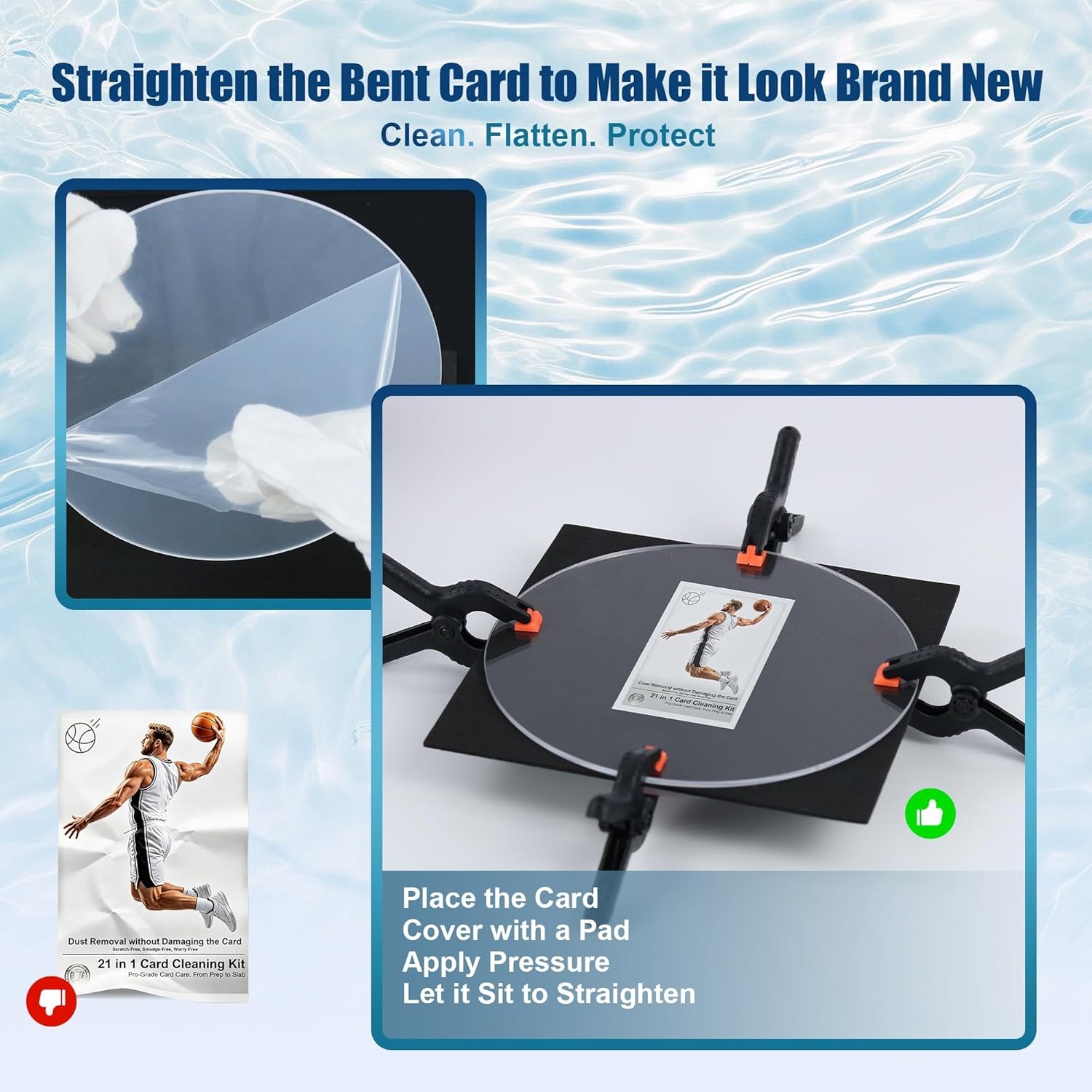 Upgraded Card Care Clean Kit, 21-in-1 Trading Card Cleaning and Polishing Restor