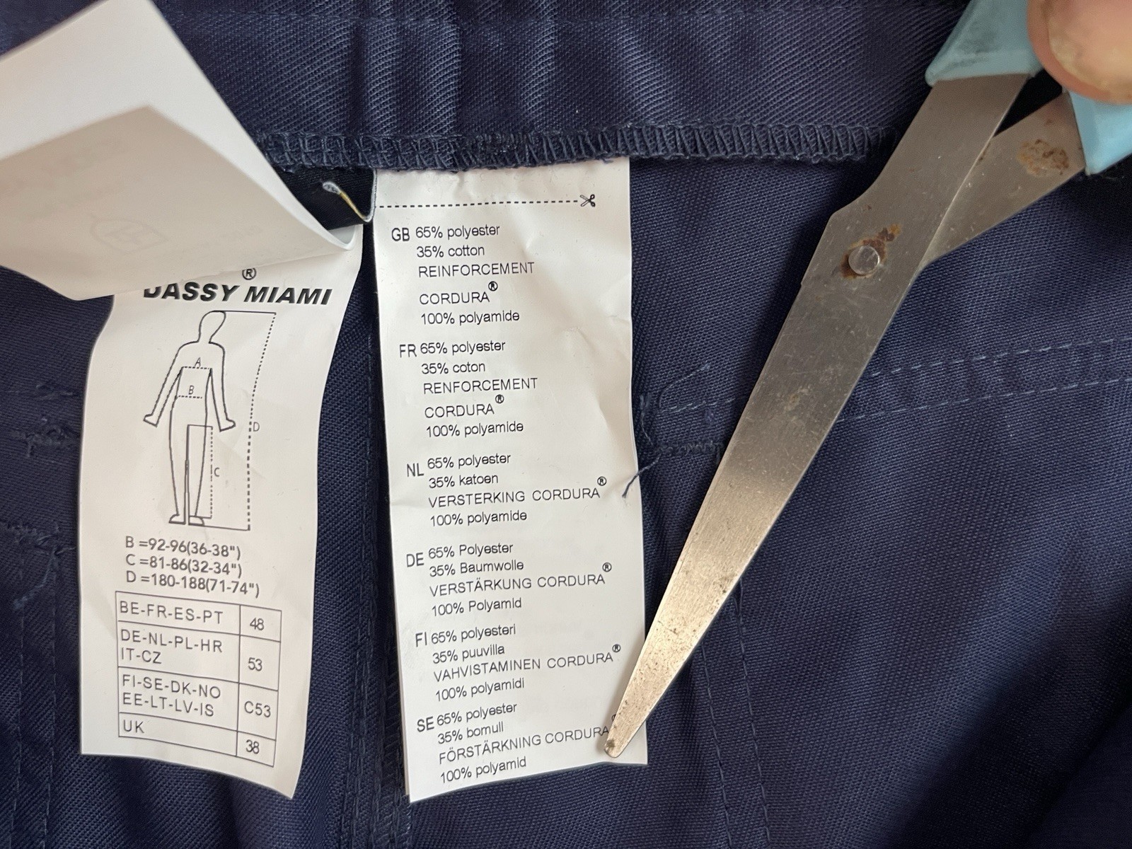 Dassy Miami Work Trousers Pants Knee Pockets 36×32 New With Tags.