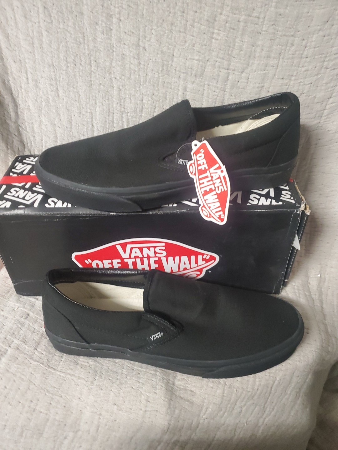 Vans Classics Slip On Black/ Black VN0EYE110M. BKA MEN SIZE 11.0